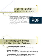 Analyzing Retailing and Other Service Locations