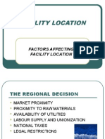 Factors Affecting Facility Location