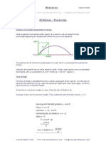 Projectiles, 2D Motion, Mechanics Revision Notes From A-Level Maths Tutor