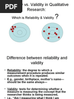 Reliability and Validity Examples