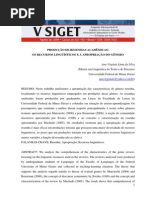 Producao de Resenhas Academicas Os Recursos Linguisticos e a Apropriacao Do Genero