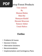 Download Treetop Forest Products case analysis by Mannan Rahim SN191017772 doc pdf