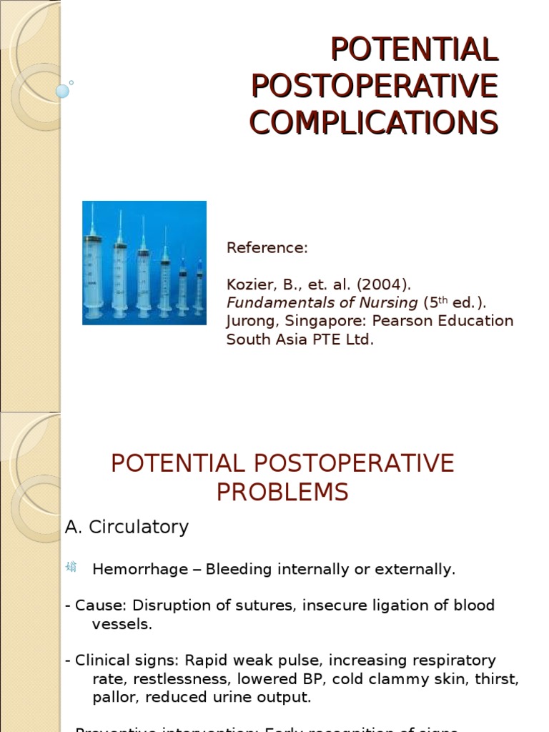 Postoperative Complications Overview | PDF | Respiratory System | Mucus