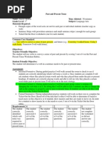 past and present tense