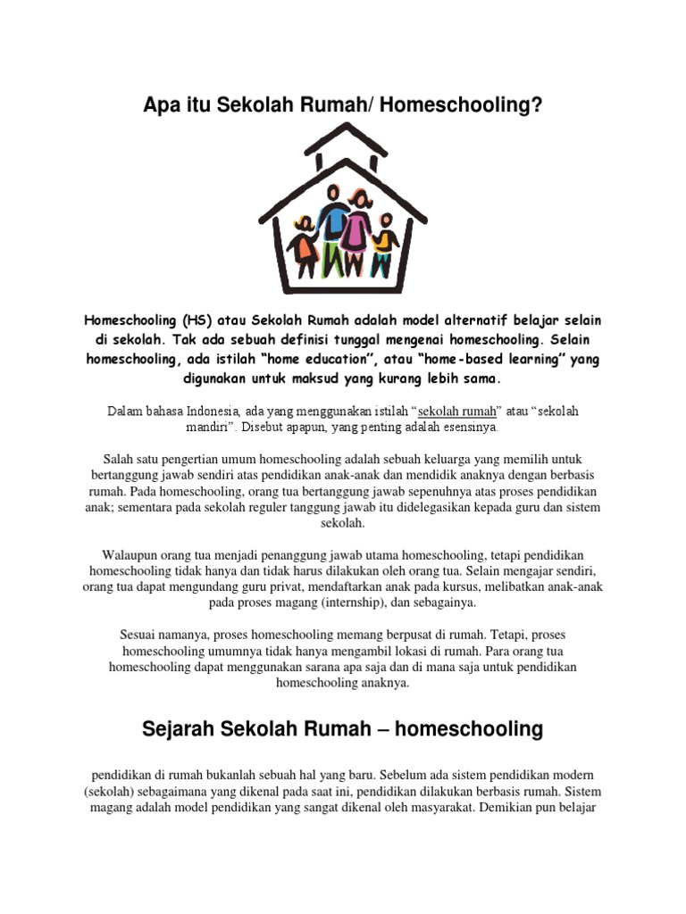Apa Itu Sekolah Rumah