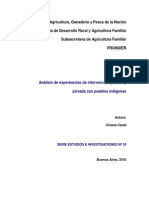 Análisis de Experiencias de Intervención Pública y Privada Con Pueblos Indígenas