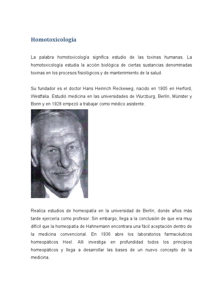 Homotoxicologia | PDF