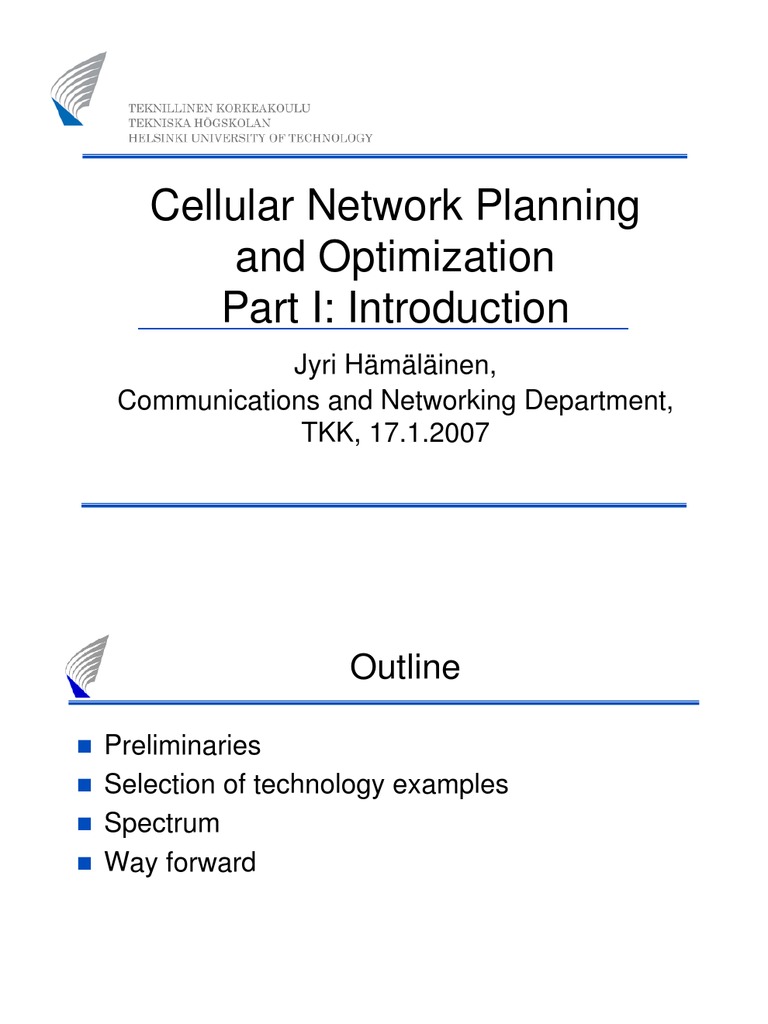 Cellular Network Planning and Optimization Part1 | PDF | High Speed ...
