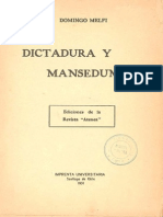 Dictadura y Mansedumbre