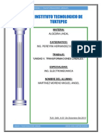 Unidad 5. Transformaciones Lineales.