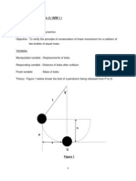 Conservation of momentum experiment