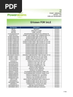 Ericsson For Sale From Powerstorm 4SB07081346