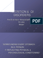 Nutrition & Gi Disorders: Prof - DR.DR - Harun Alrasyid, SPPD, SPGK Fk-Usu Medan