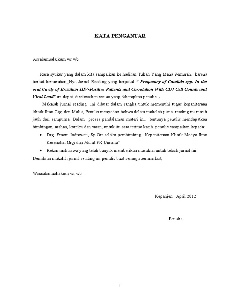 Kata Pengantar Jurnal | PDF