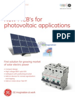 MCB S For Photovoltaic Applications