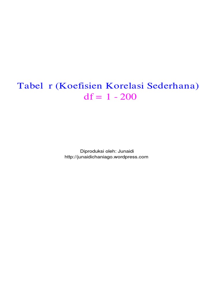 Tabel R PDF | PDF