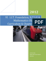 Class VI I.I.T. Foundation, N.T.S.E.& Mathematics Olympiad Curriculum & Chapter Notes