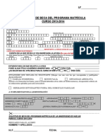 Impreso Programa Matricula