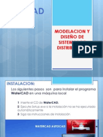 Modelado y diseño de sistemas de distribución de agua con WaterCAD