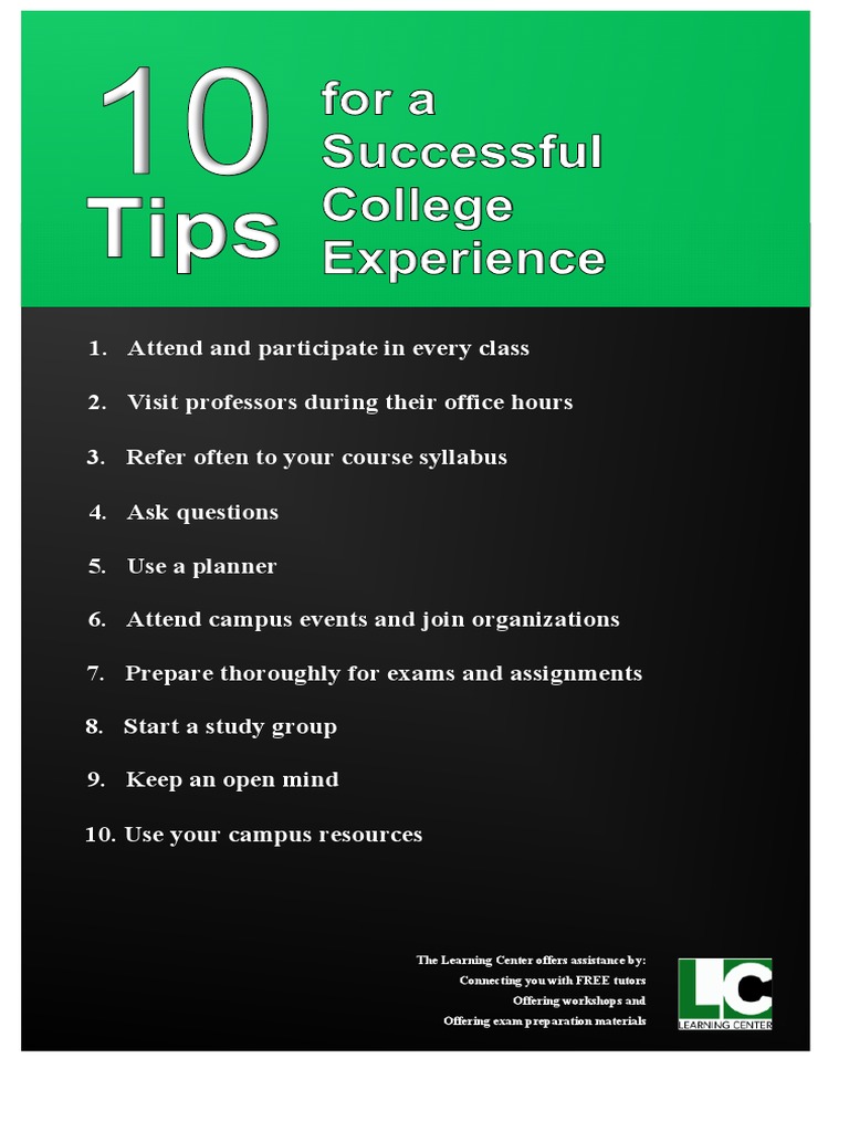 10 Tips Poster | PDF | Career & Growth