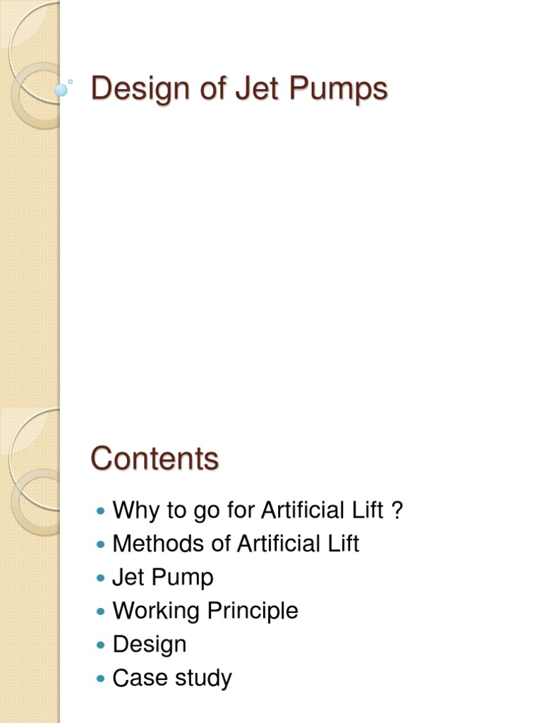 Jet Pump Design and Working Principles | PDF