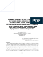 cambios recientes en las estructuras de las grandes ciudades segregación