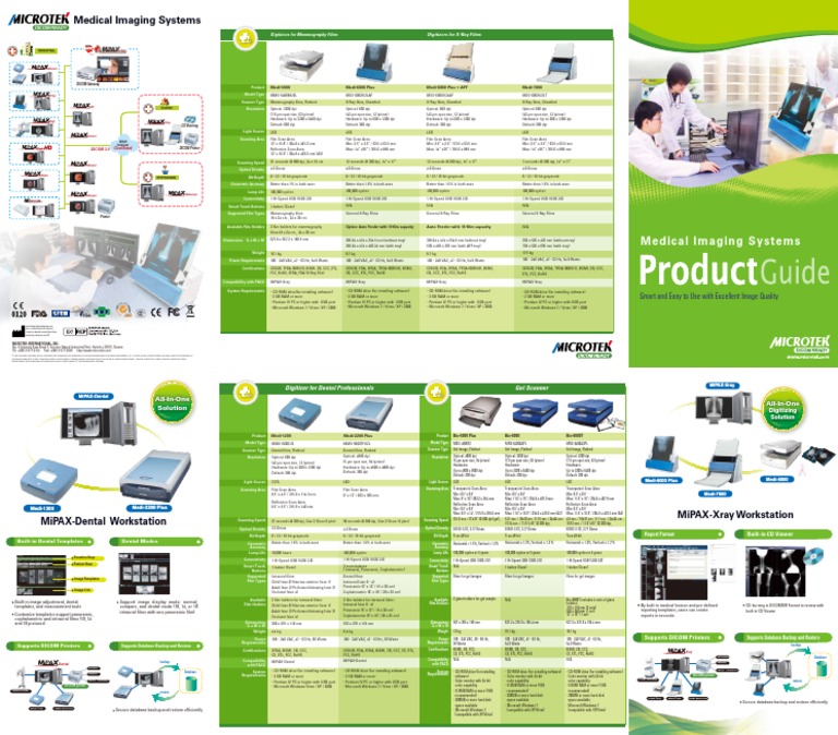 2013 Microtek Medical Product Guide Image Scanner Windows Vista