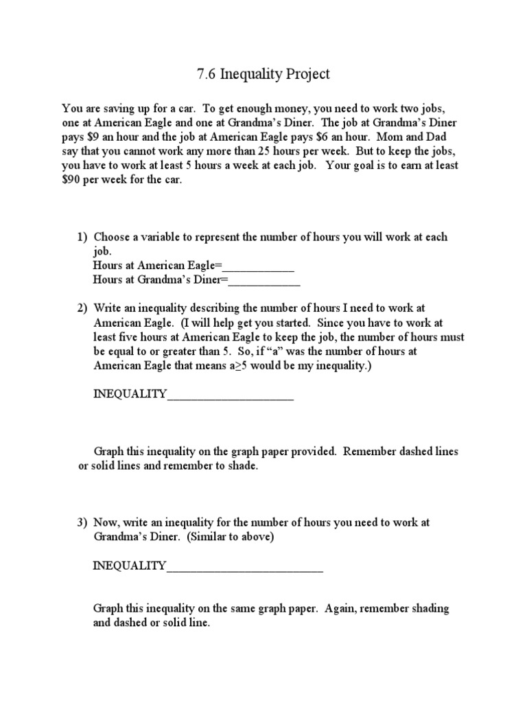 Inequality Project Pdf