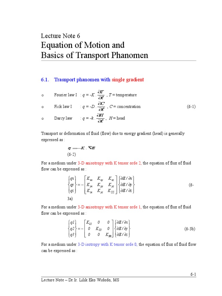 06 - Lecture Note 6 - Vector Differential Calculus - Equation of Motion ...