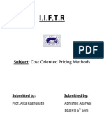 Cost Oriented Pricing - 2