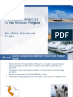 Renewable Energies in The Andean Countries