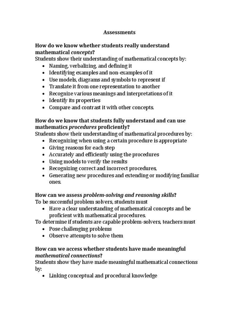 Assessments | PDF