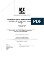 Marginal Cost Pricing Implementation Paths To Setting Rail, Air and Water Transport Charges