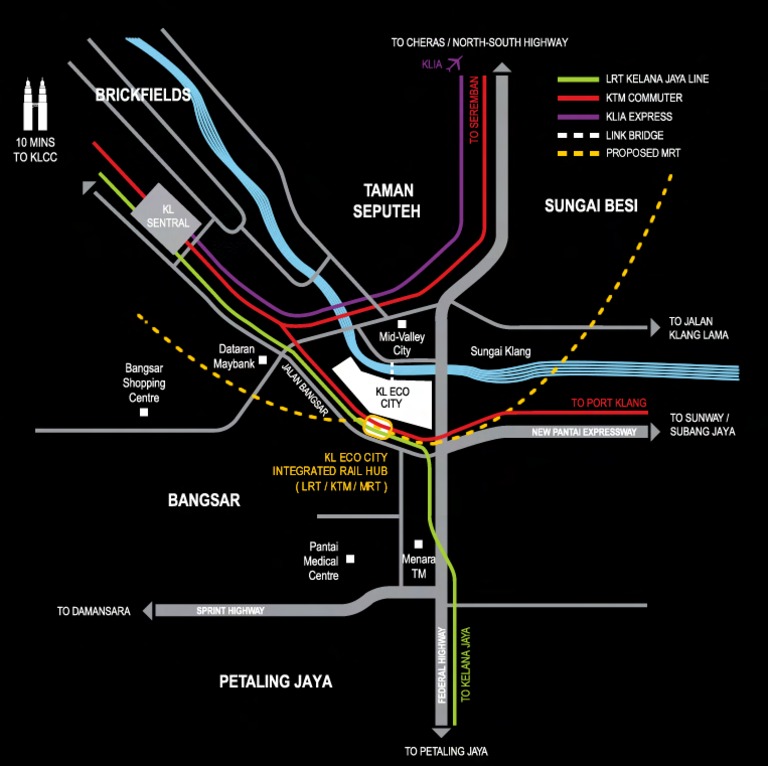 KL Eco City Integrated Rail Hub (LRT / KTM / MRT) KL Eco City ...