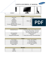 Data Sheet For Samsung LED Monitor LS23C350HS/XL