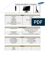 Data Sheet For Samsung LED Monitor LS24C350HL/XL