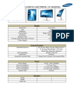 Data Sheet For Samsung LED Monitor LS24C750PS/XL