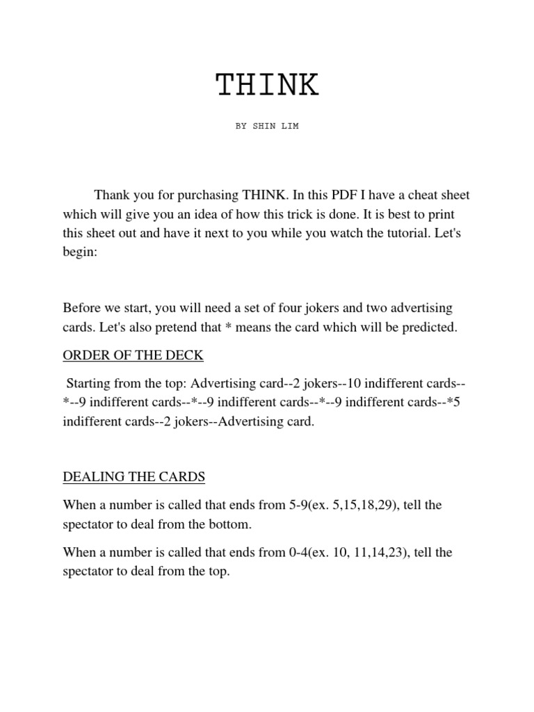 Think PDF | PDF