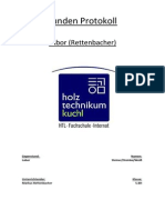 Protokoll Oberflächenprüfung von Lacken