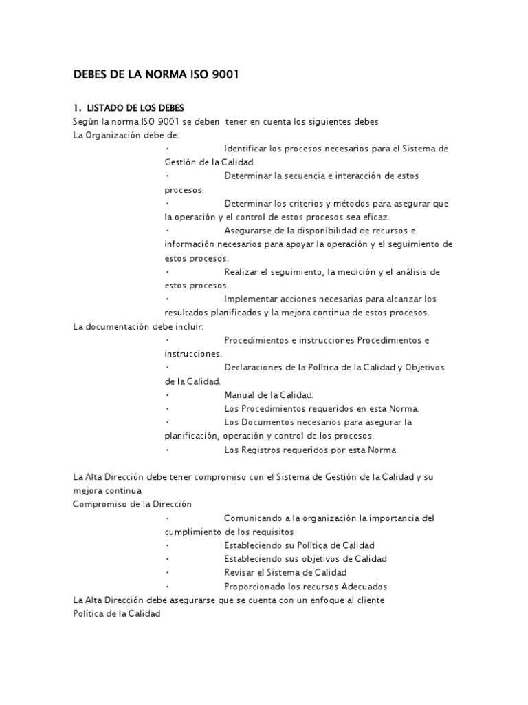 Requisitos de la norma ISO 9001:2026 | PDF | Gestión de la calidad ...