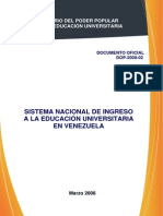 Misión, Visión y Principios Orientadores Del Ministerio Del Poder Popular para La Educación Superior