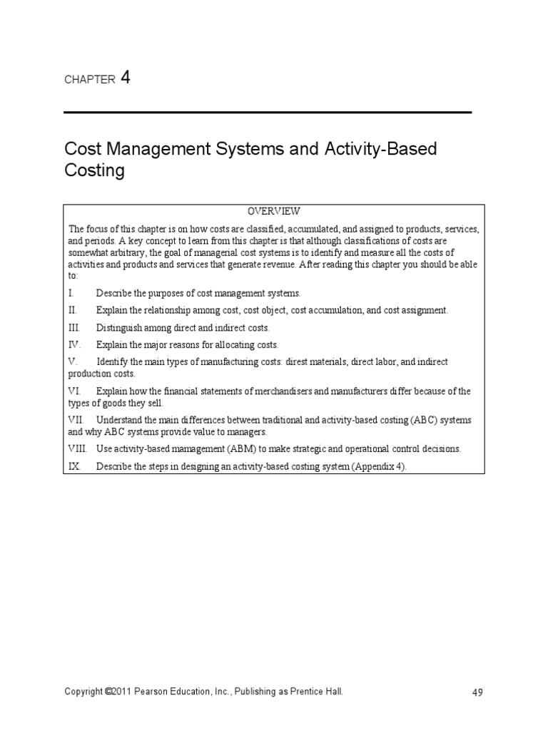 CMS Activity Based Costing | PDF | Cost Accounting | Cost Of Goods Sold