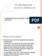 Procesos de Manufactura, Trabajo en Frío y en Caliente