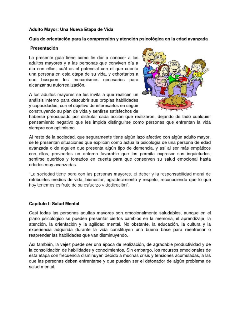 Salud Mental en Adultos Mayores | PDF | Depresión (estado de ánimo) | Vejez