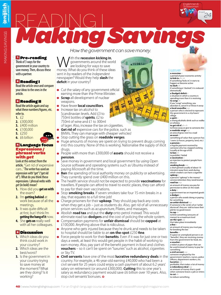 Phrasal Verbs Economics PDF Taxes Money