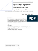 Palma y Tapia - de La Subjetivación A La Apropiación. Aportes Del Psicoanálisis A Los Problemas Del Aprender