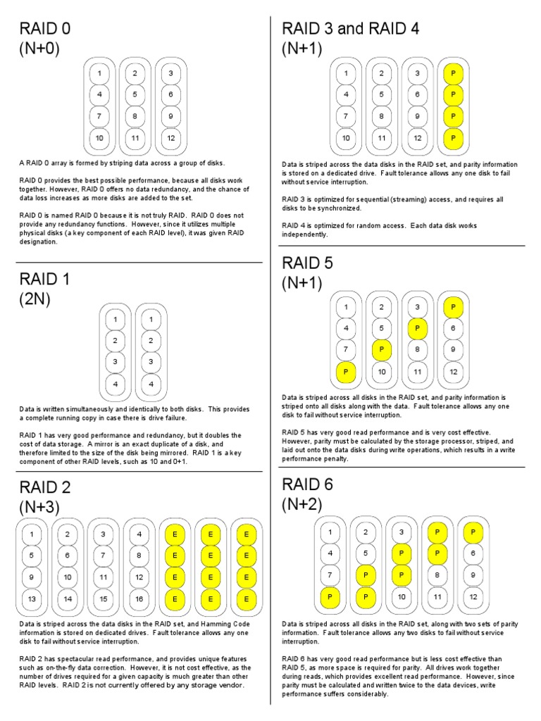 RAID Levels Fault Tolerance Computer Data Storage