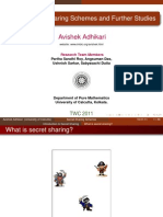 3 Some Secret Sharing Schemes and Further Studies - Dr Avishek Adhikari