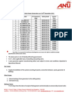 Price List for Solar Power Generators