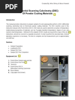 Operating Guide for DSC 250 | PDF | Differential Scanning Calorimetry ...